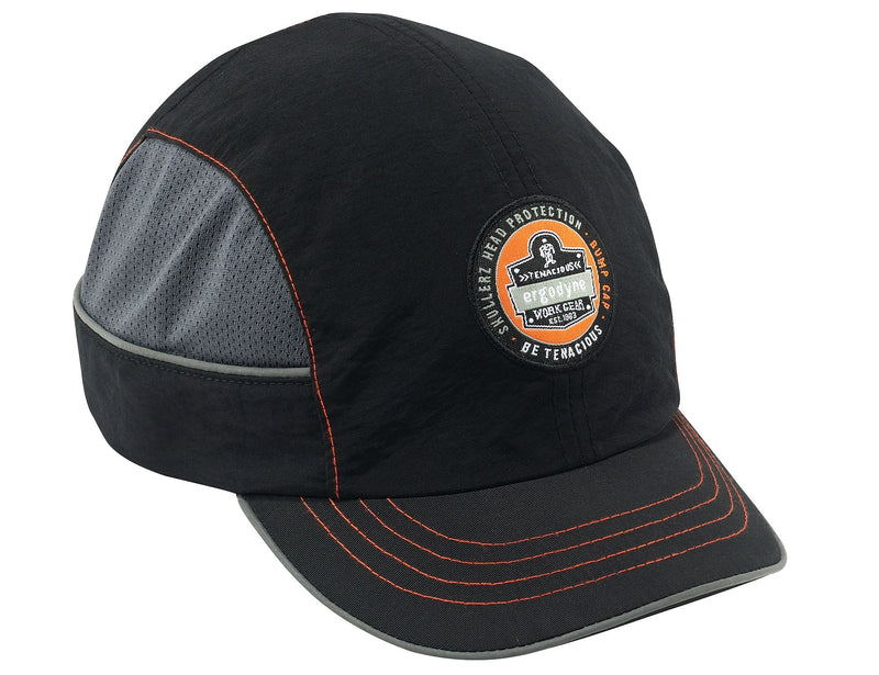 Ergodyne Skullerz Nylon Short Brim Bump Cap, Black (23340)