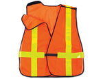 Ergodyne GloWear 8080BAX High Visibility Sleeveless Safety Vest, Orange, One Size (26030)