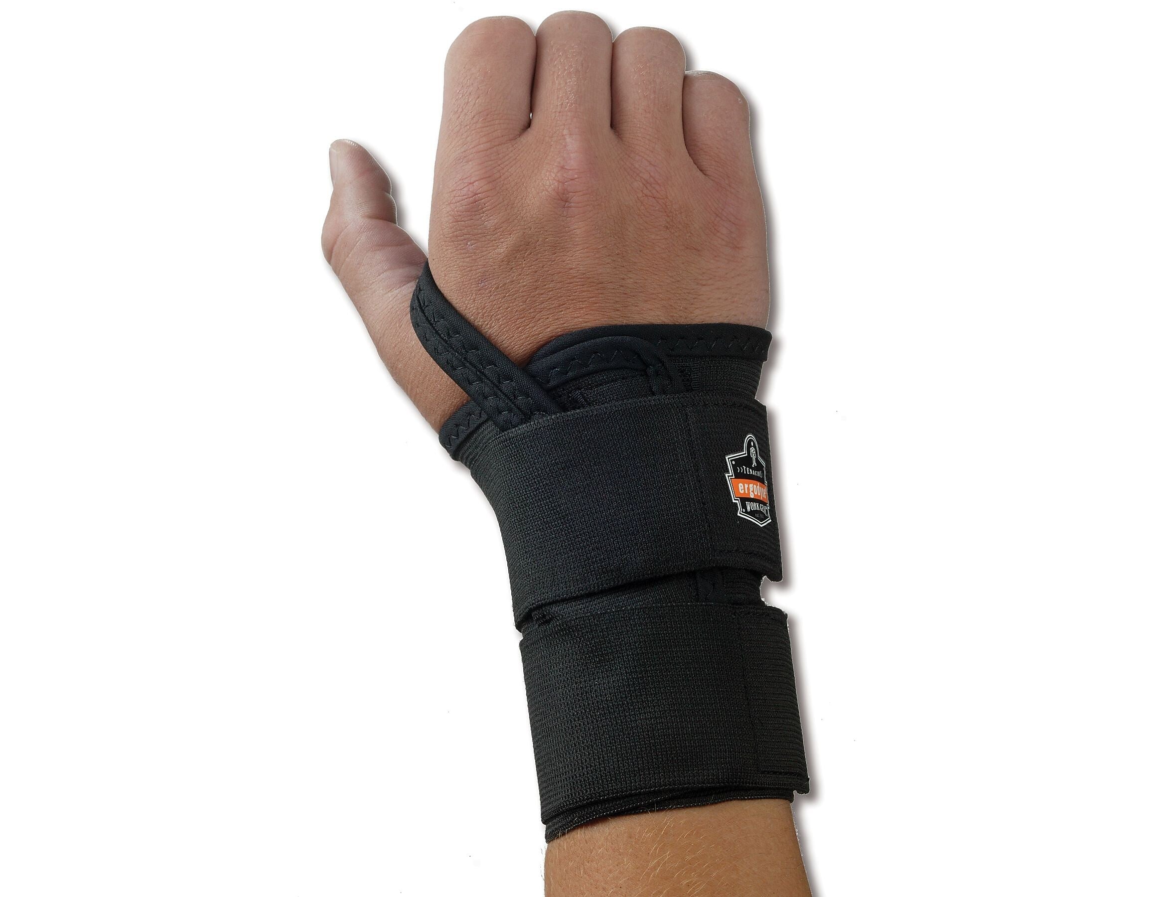 Ergodyne ProFlex® 4010 Double Strap Right Wrist Support, Small, Black