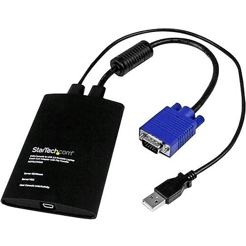 StarTech® NOTECONS02 KVM Console To Laptop USB 2.0 Portable Crash Cart Adapter, Black