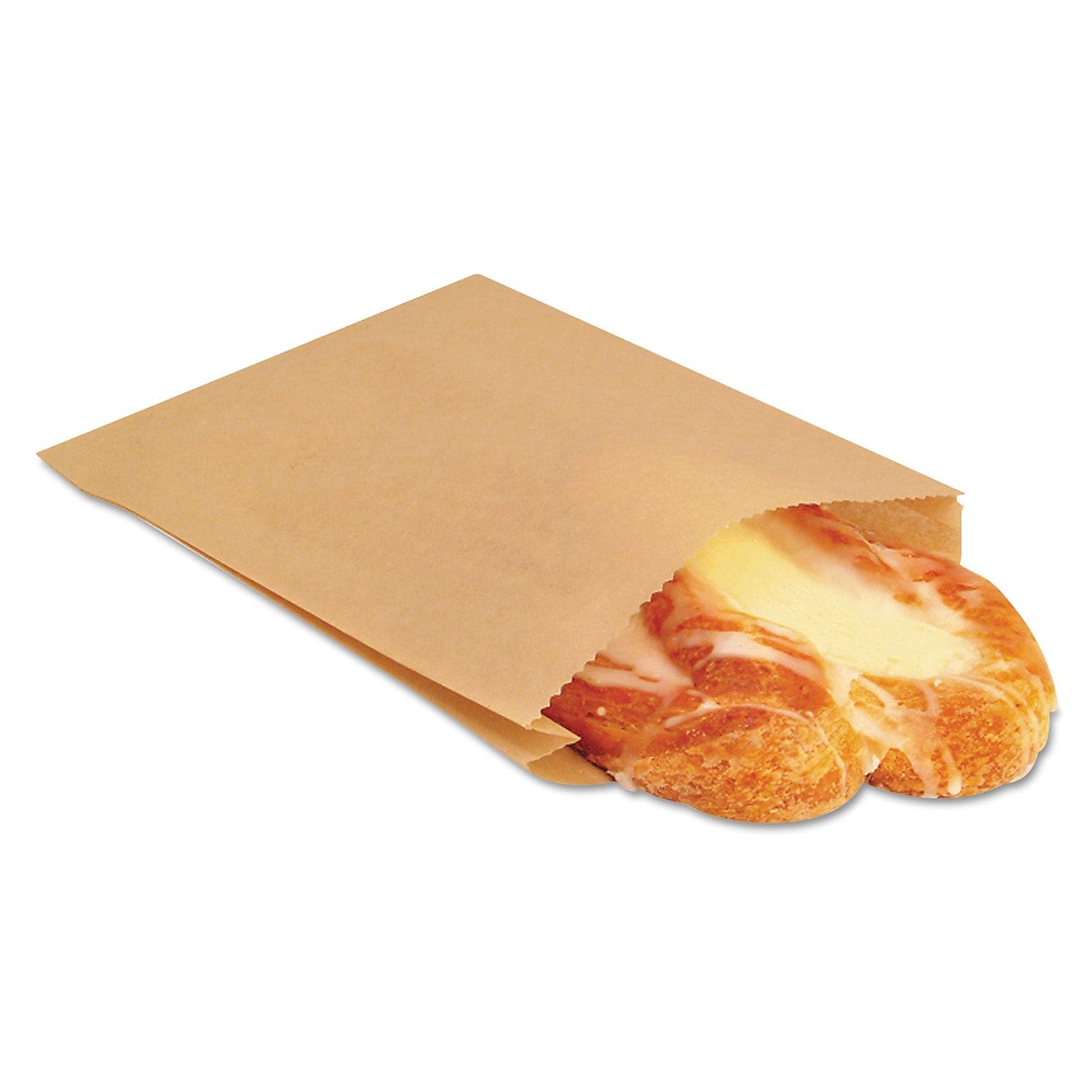 Nk25 Ecocraft Grease-Resistant Sandwich Bag, 6 1/2" x 1" x 8", Natural, 2,000/Carton