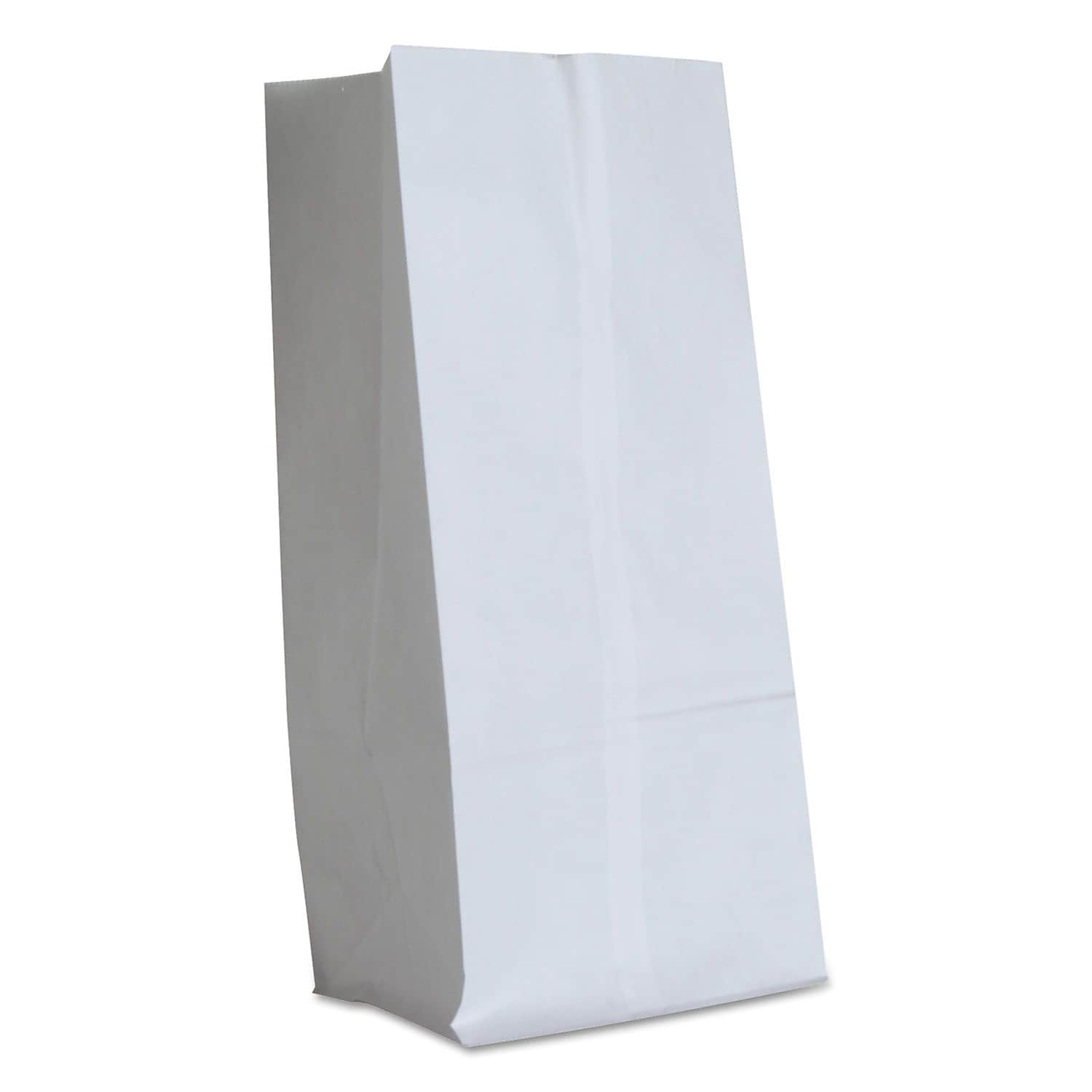 Paper Bag, #16, Gussets,, Bleached, White Kraft