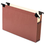 Pendaflex Premium Reinforced Letter Size, Expanding File With 3 1/2" Expansion, Redrope, 5/Box (45432)