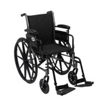 Drive Medical Cruiser III Wheelchair with Flip Back Removable Arms, Adj Desk Arms, Footrest, 20" (K320ADDA-SF)