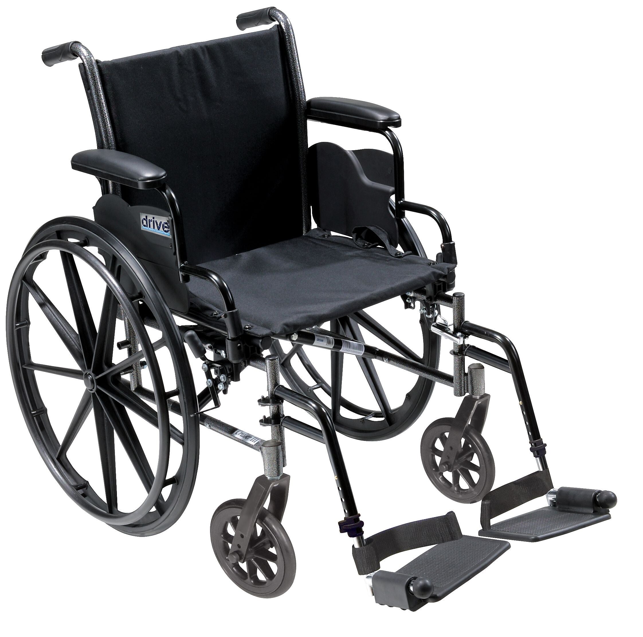 Drive Medical Cruiser III Wheelchair with Flip Back Removable Arms, Desk Arms, Footrest, 20" (K320DDA-SF)