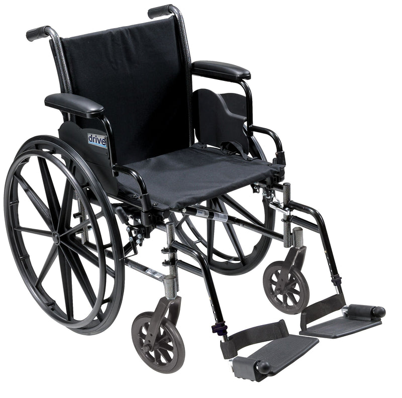 Drive Medical Cruiser III Wheelchair with Flip Back Removable Arms, Desk Arms, Footrest, 20" (K320DDA-SF)