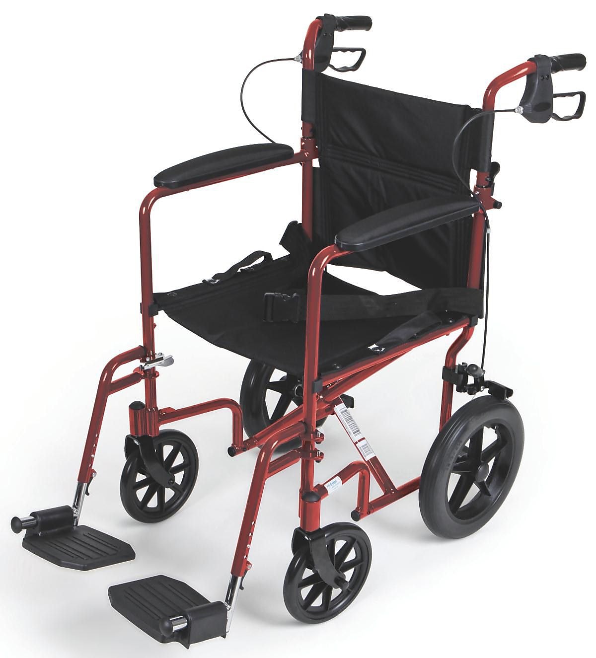 Medline Basic Aluminum Transport Wheelchair, 12" Wheels (MDS808210A)