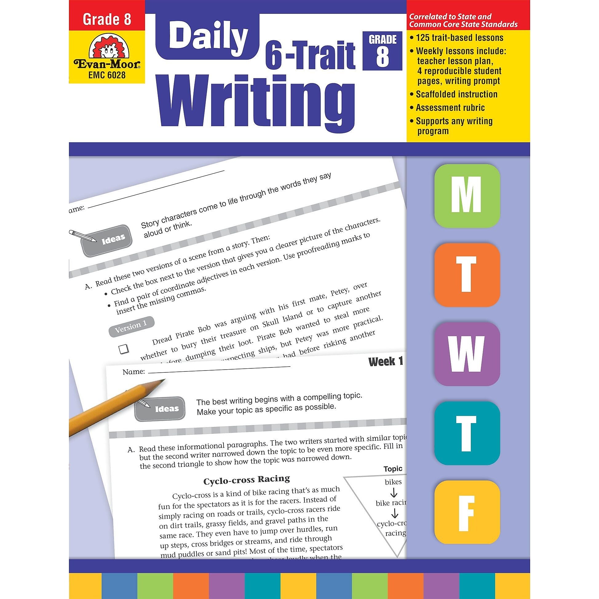 Evan-Moor® Daily 6-Trait Writing, Grade 8