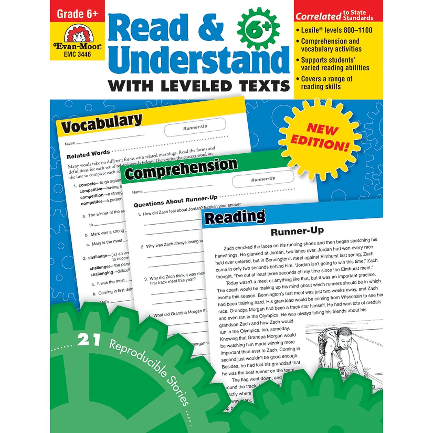 Evan-Moor® "Read and Understand With Levelled Texts" Grade 6+ Resource Book, Language Arts/Reading