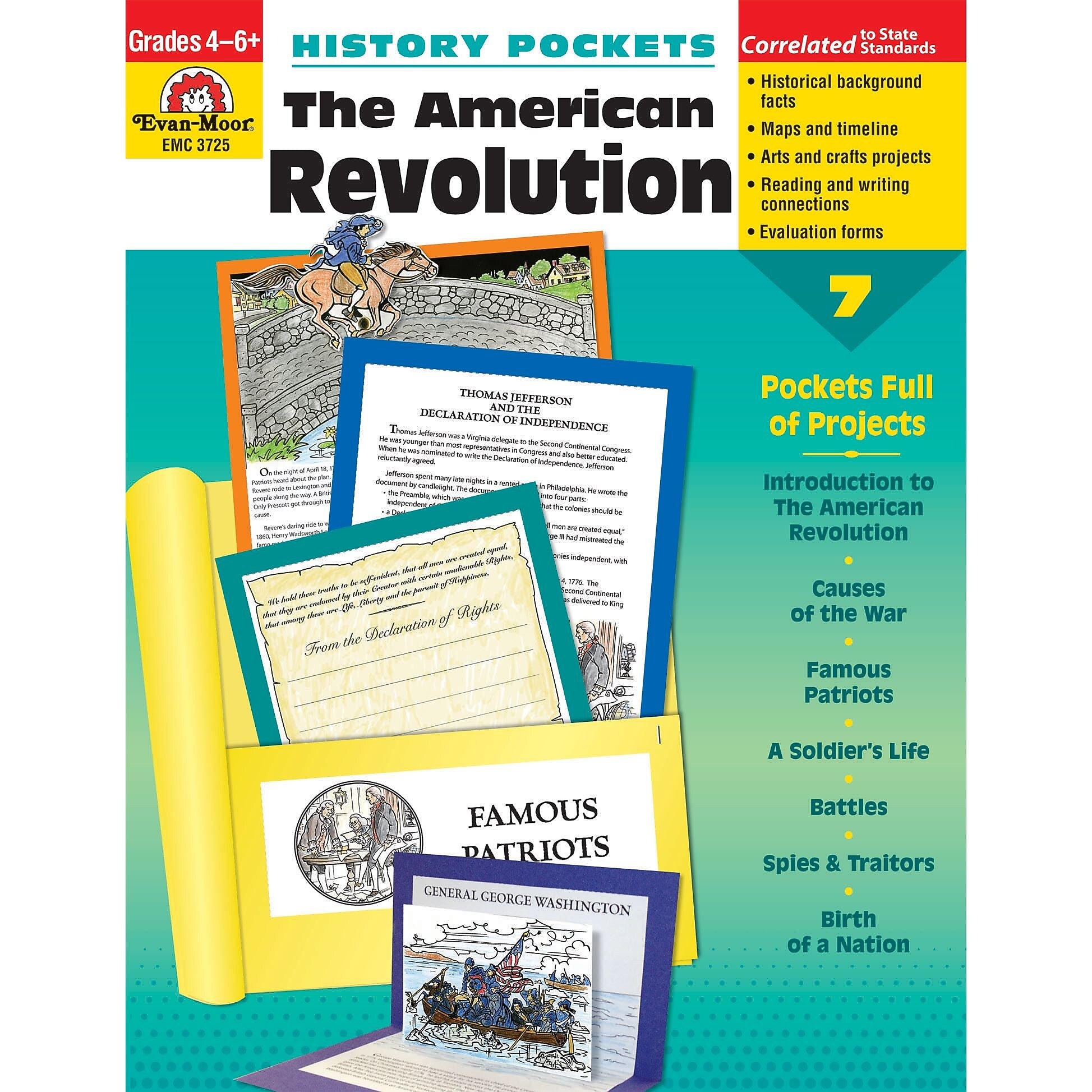 Evan-Moor® History Pockets: The American Revolution Teacher Resource Book