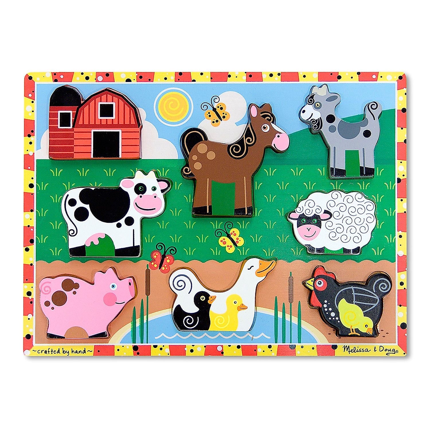 Melissa & Doug 8-Piece Farm Chunky Puzzles (LCI3723)