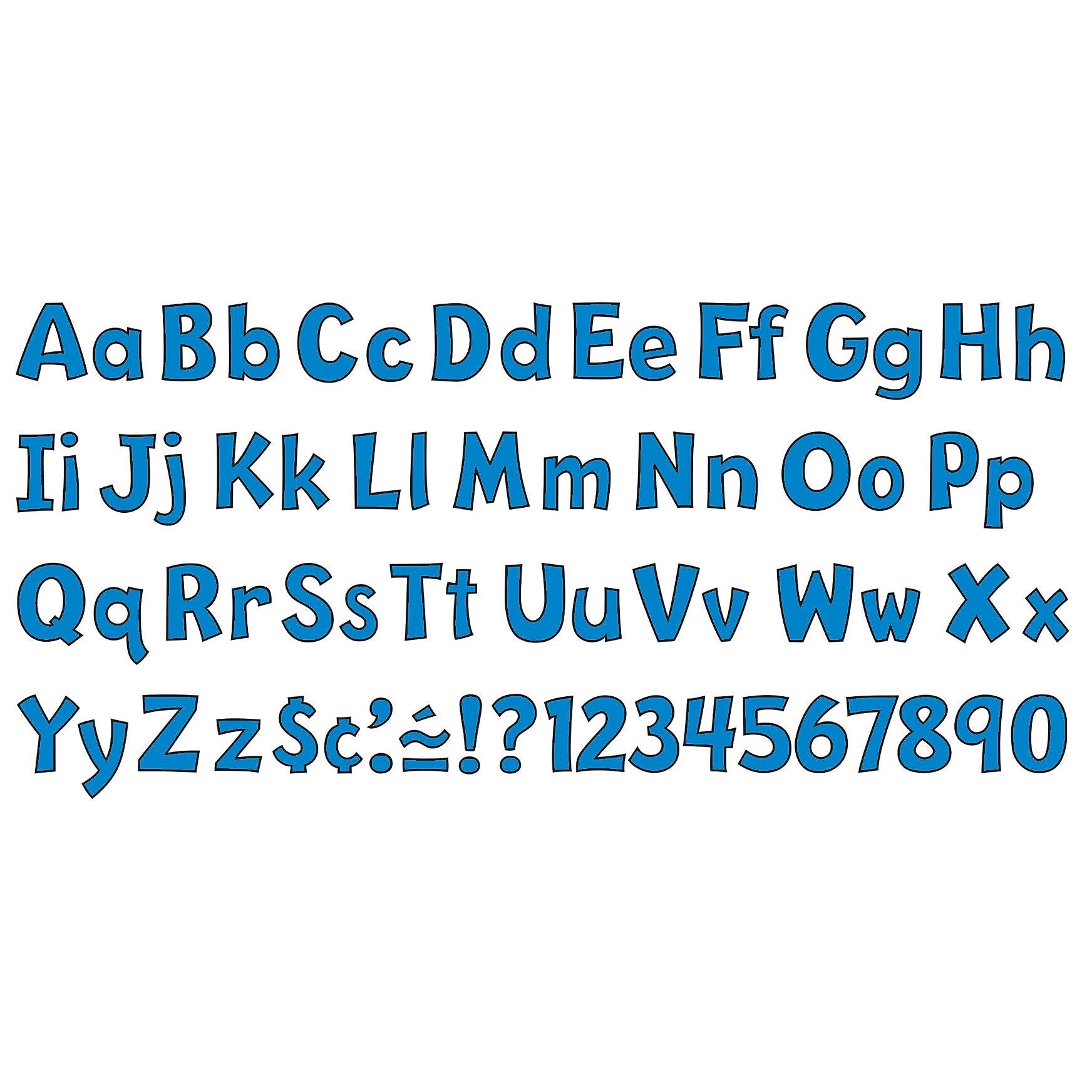 Trend Enterprises Pin-up Ready Letters, 4", Pre-Punched, Blue