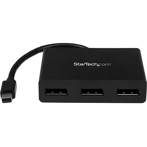 StarTech MSTMDP123DP 7.9" Mini DisplayPort to DisplayPort Hub, Black