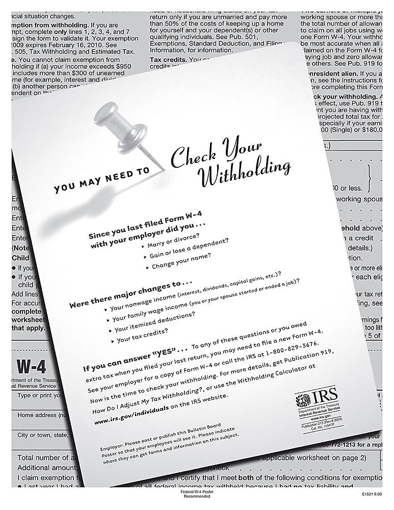 ComplyRight Federal W-4 Poster (E1521)