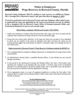 ComplyRight Broward County Wage Recovery Poster (EFLBCWR)