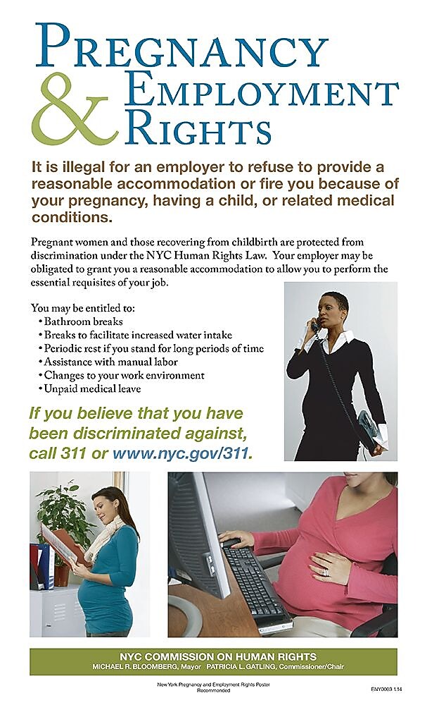ComplyRight New York City Pregnancy & Employment Rights Poster (ENY0003)