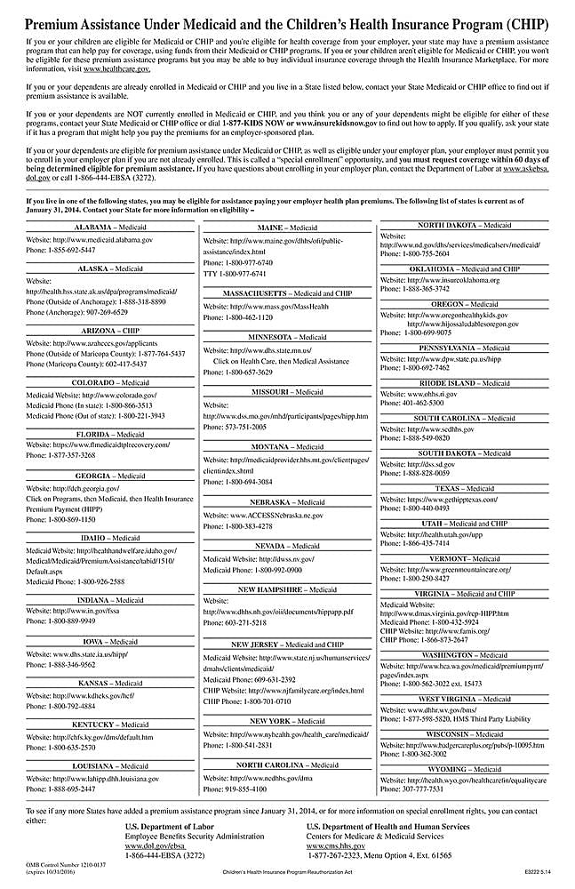 ComplyRight Children's Health Insurance Program Poster (E3222)