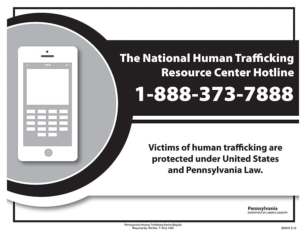 ComplyRight Pennsylvania Human Trafficking English Poster (EPAHT)