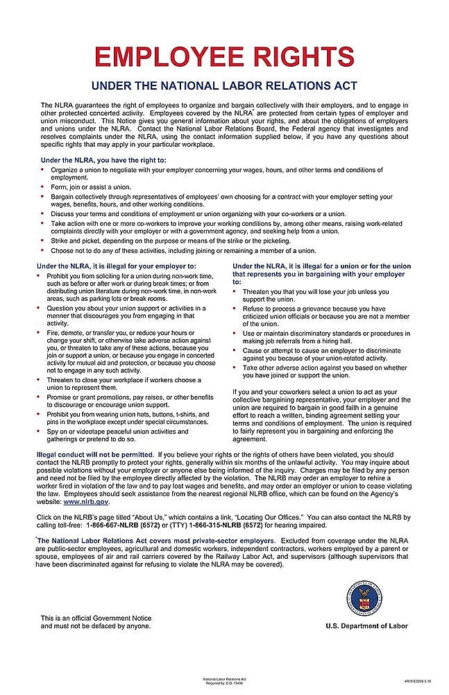 ComplyRight National Labor Relations Act Poster (ER2208)