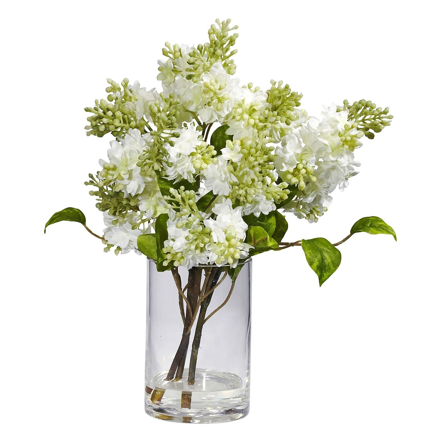 Nearly Natural 4805 Lilac Silk Floral Arrangements, White