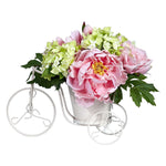 Nearly Natural 4807 Peony and Hydrangea Tricycle, Assorted