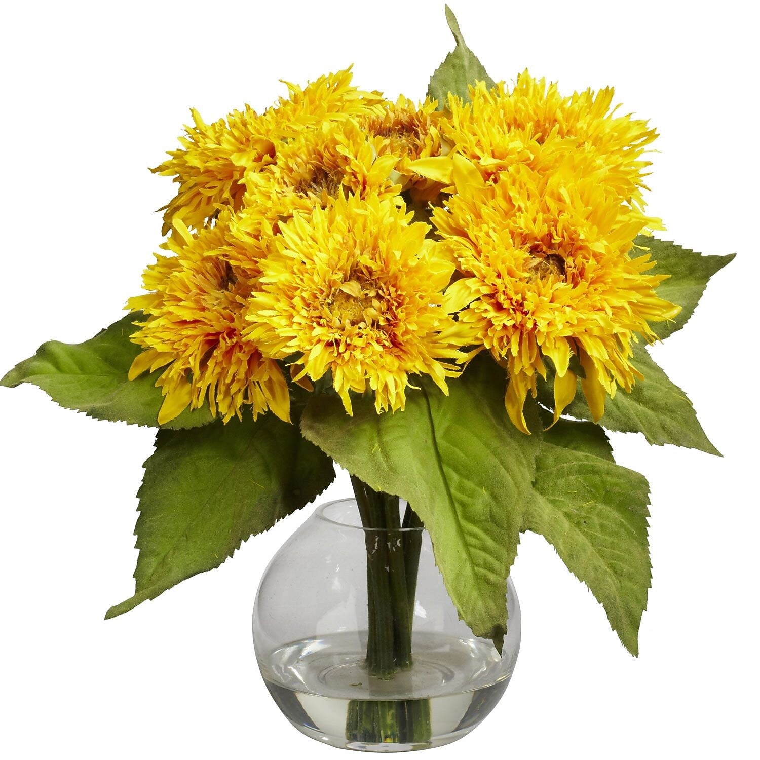 Nearly Natural 4906 Golden Sunflower Floral Arrangements, Yellow