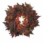 Nearly Natural 4908 30" Maple Leaf Wreath, Orange