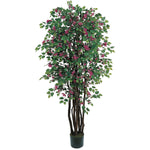 Nearly Natural 5021 6' Bougainvillea Silk Tree in Pot