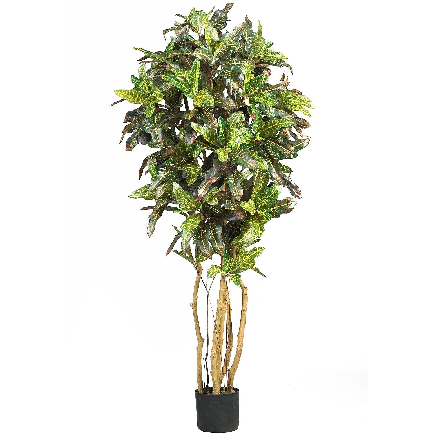 Nearly Natural 5180 5' Croton Silk Tree in Pot