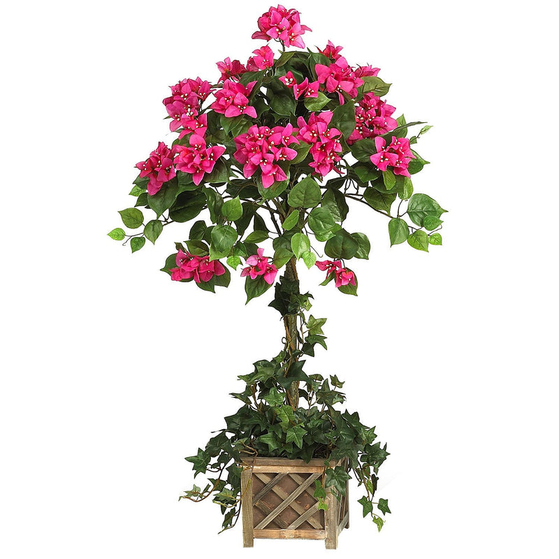Nearly Natural 5227 Bougainvillea Desk Top Plant in Decorative Vase