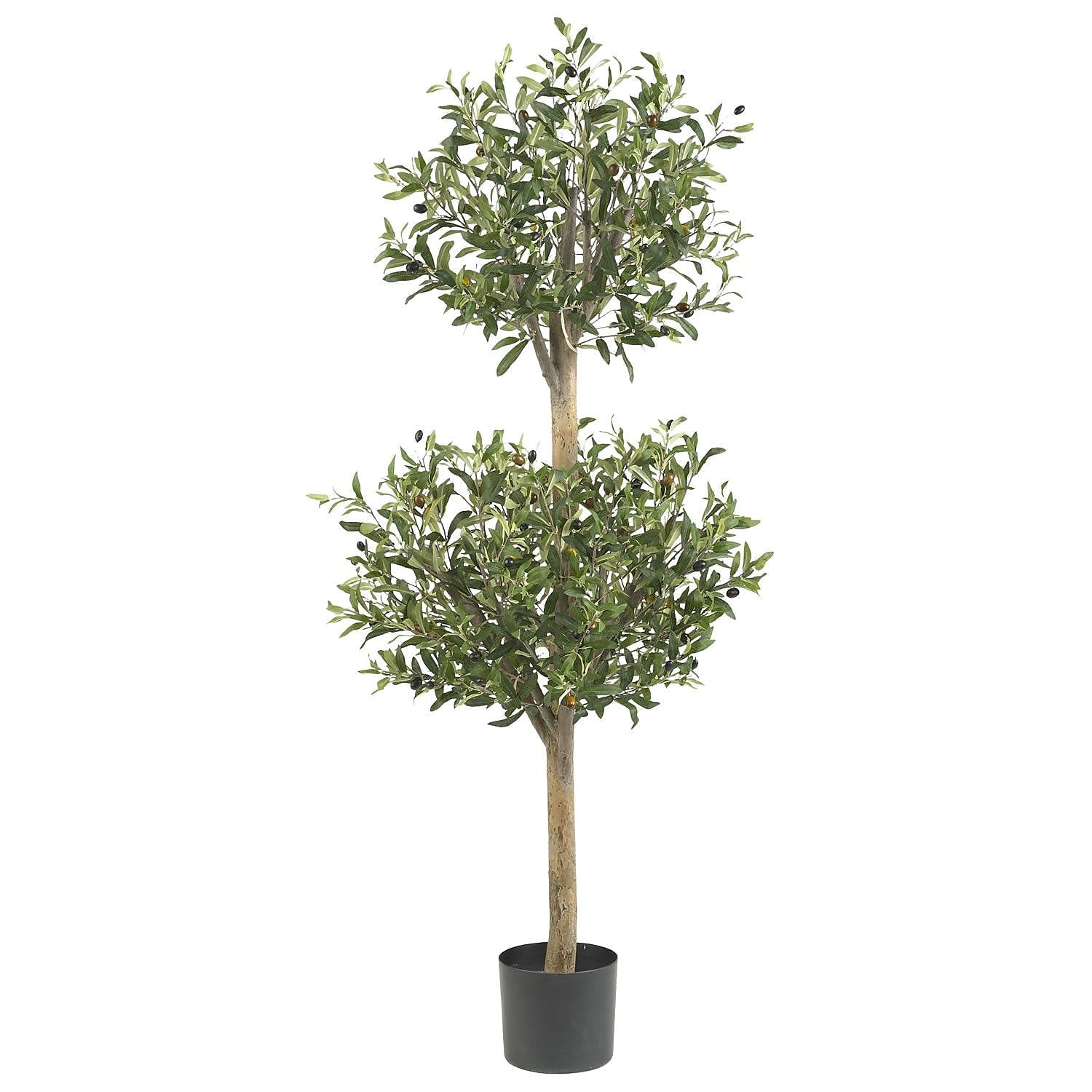 Nearly Natural 5309 Olive Double Topiary Tree in Pot