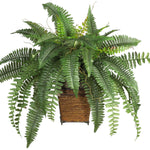 Nearly Natural Boston Fern Plant in Pot (6549)