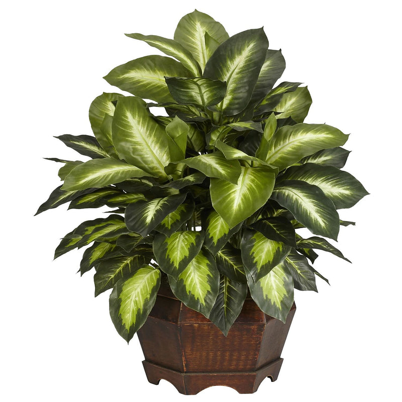 Nearly Natural 6639 Golden Dieffenbachia Plant in Pot