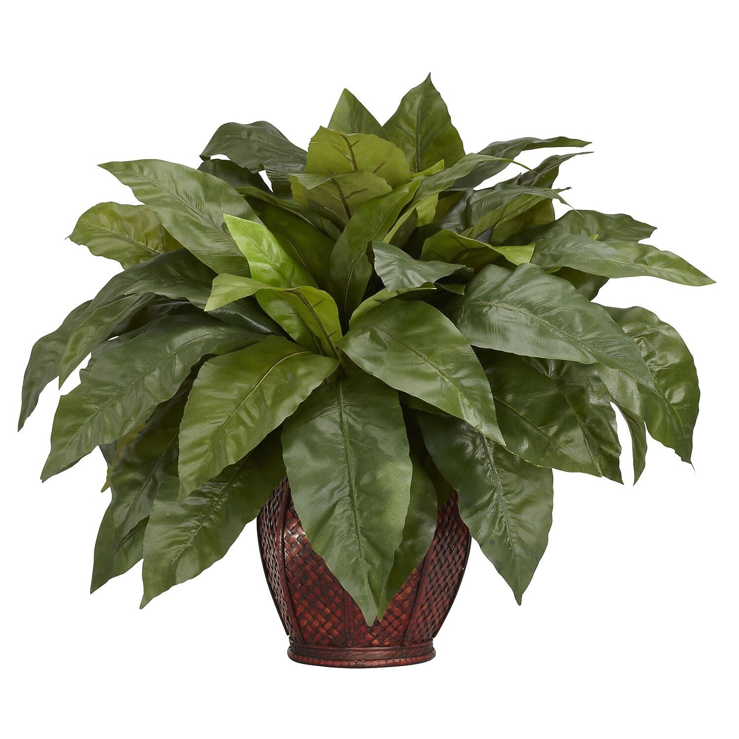 Nearly Natural 6659 Birds Nest Fern Silk Plant in Pot