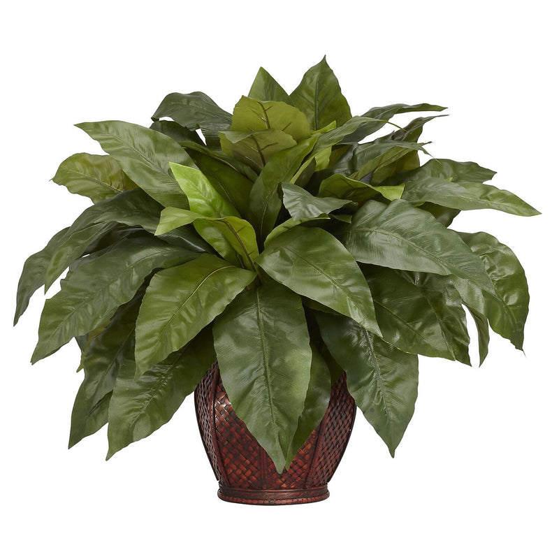 Nearly Natural 6659 Birds Nest Fern Silk Plant in Pot