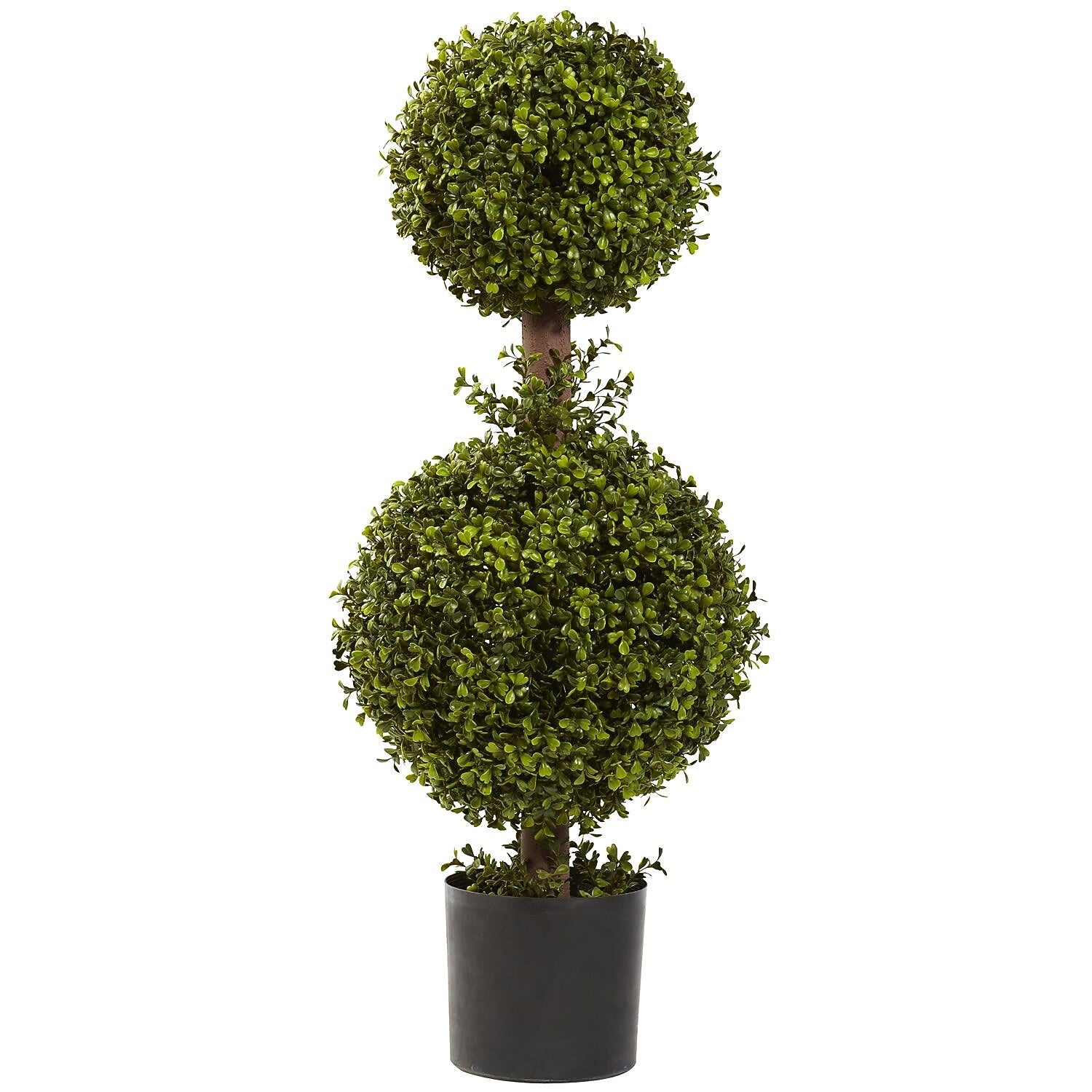 Nearly Natural 5920 35" Double Boxwood Topiary Plant in Pot