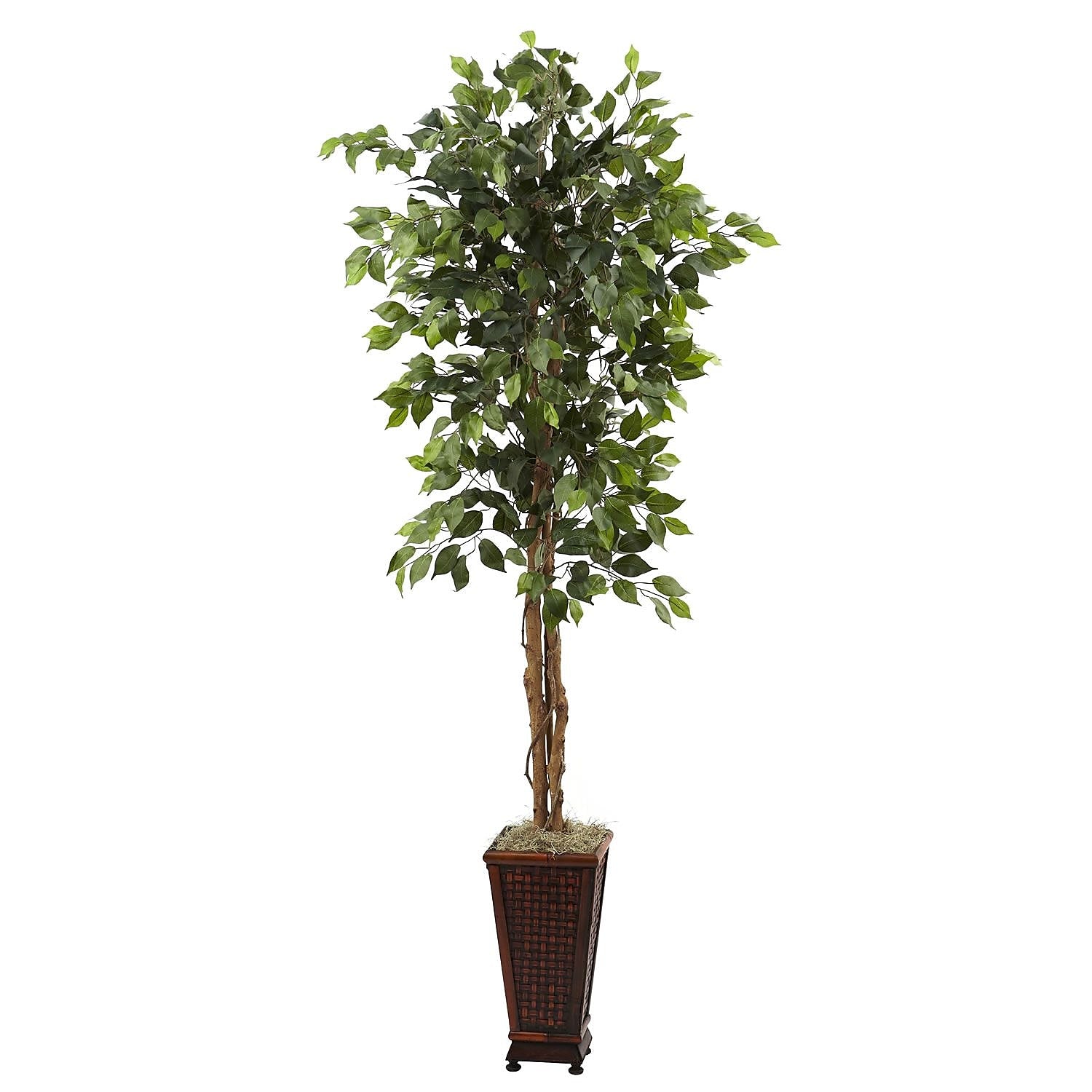 Nearly Natural 5925 Ficus Plant in Planter