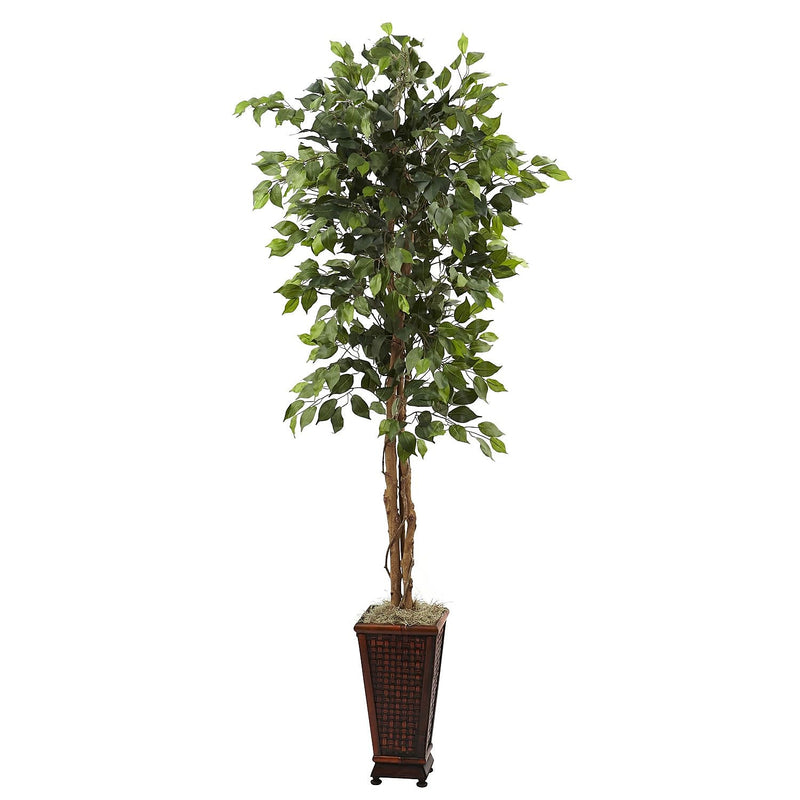 Nearly Natural 5925 Ficus Plant in Planter