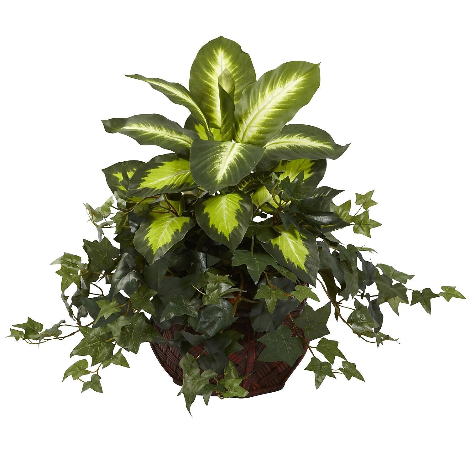 Nearly Natural 6732 Dieffenbachia Plant in Planter