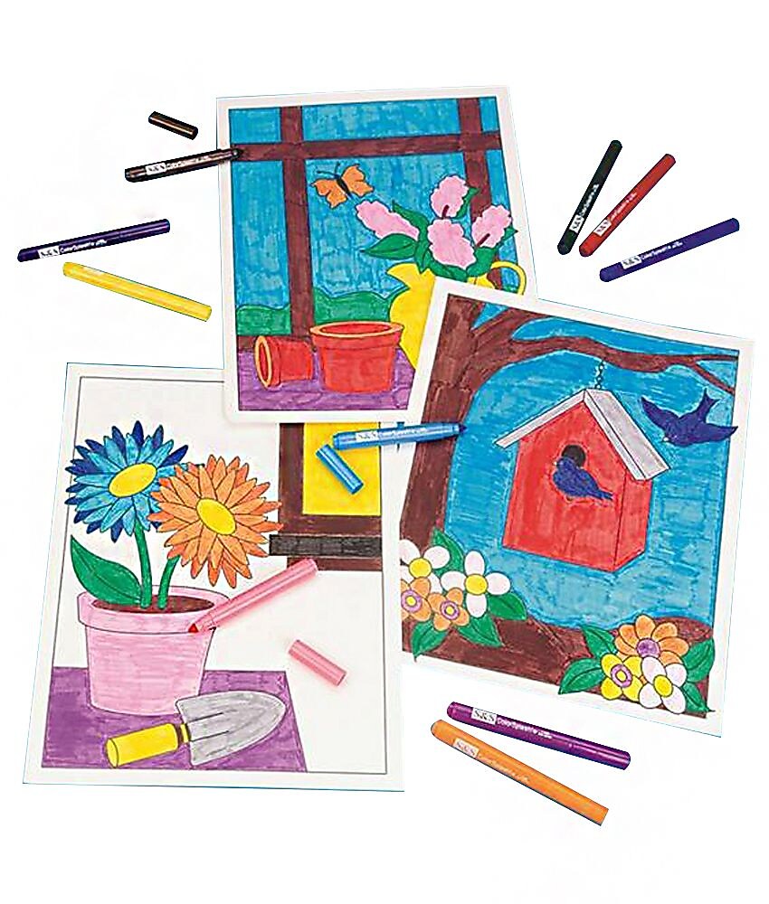 S&S Floral Still Life Posters Craft Kit, 12/Pack (GP1595)