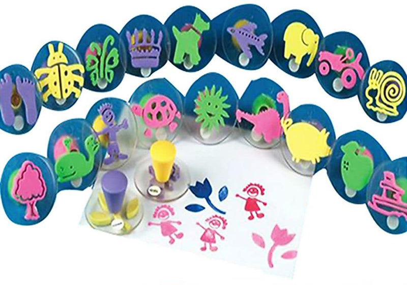 S&S AS613 Multicolor Squishers Foam Stamps, 2.25" x 2.75", 20/Pack