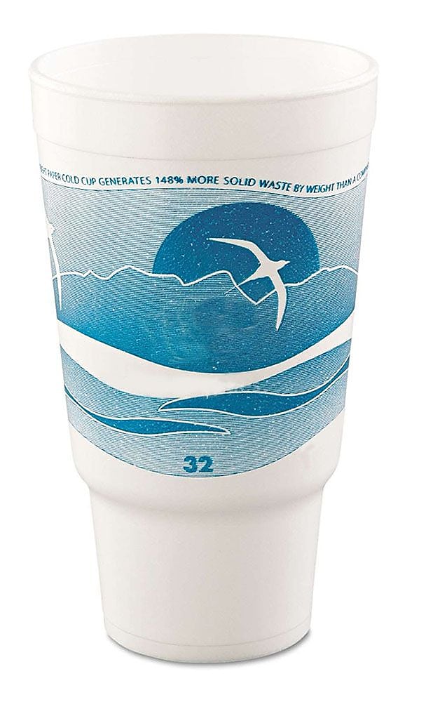 Dart Big Drink Cup, Teal/White, 32 Oz., 400/Case