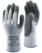 Showa Best Palm Coated Work Gloves, Gray, 12/Pair (845-451S-07)