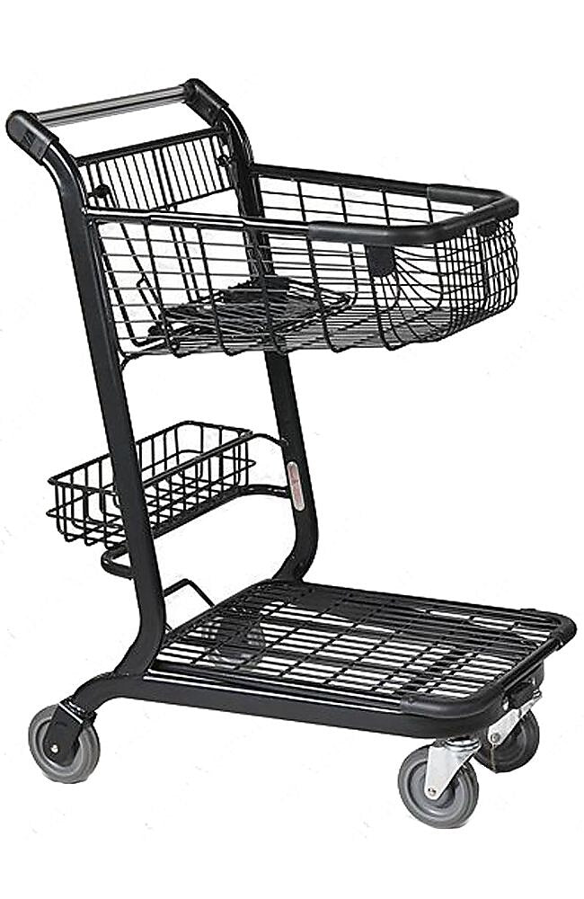 Versacart EXpress3500 Convenience Shopping Cart w/ Child Seat, 166.16 Liter, Black (101-350-B-C BLK)