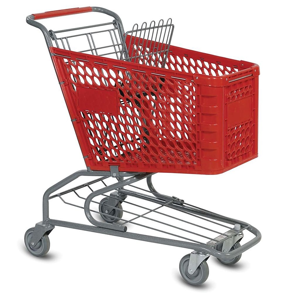 Versacart V-Series Traditional Shopping Cart, Small, Red (103-072 RED)
