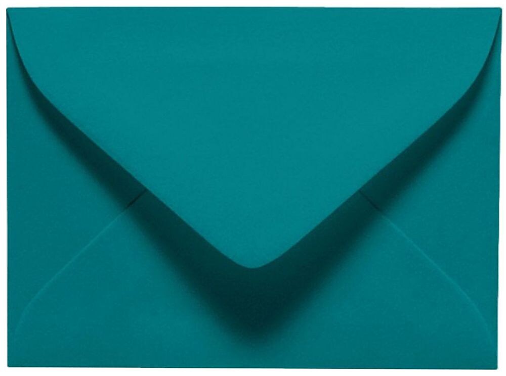 LUX 70lb 2 11/16"x3 11/16" #17 Mini Envelopes W/Glue, Teal Blue, 500/BX