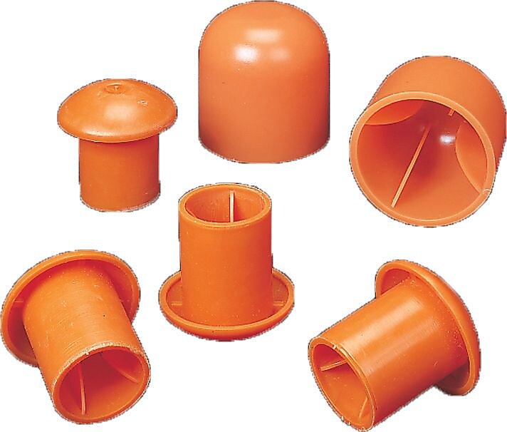 Mutual Industries #9 Standard Rebar Safety Cap, Orange, 500/Box (14640-3)