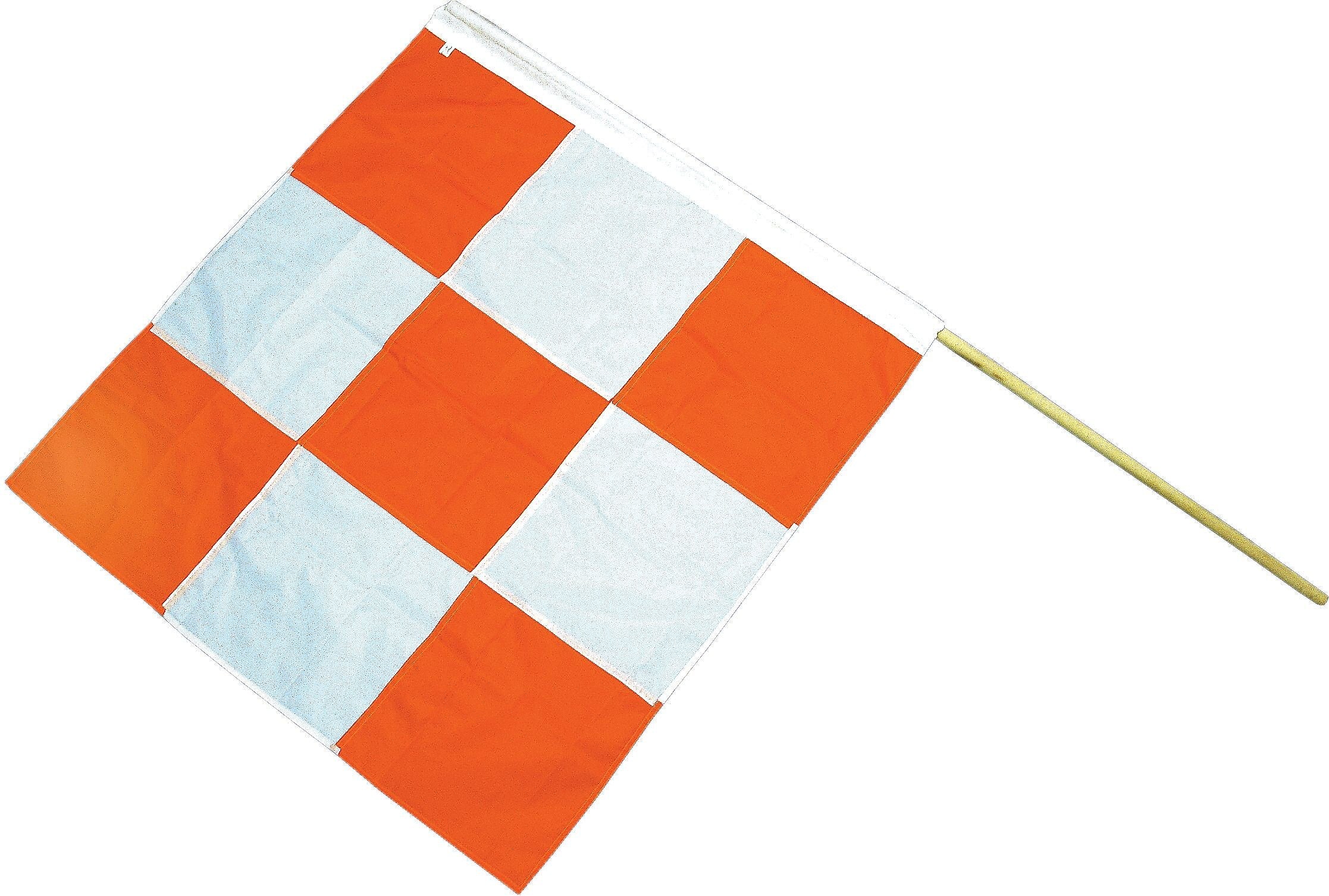 Mutual Industries Airport Flag, 36" x 36", Orange/White
