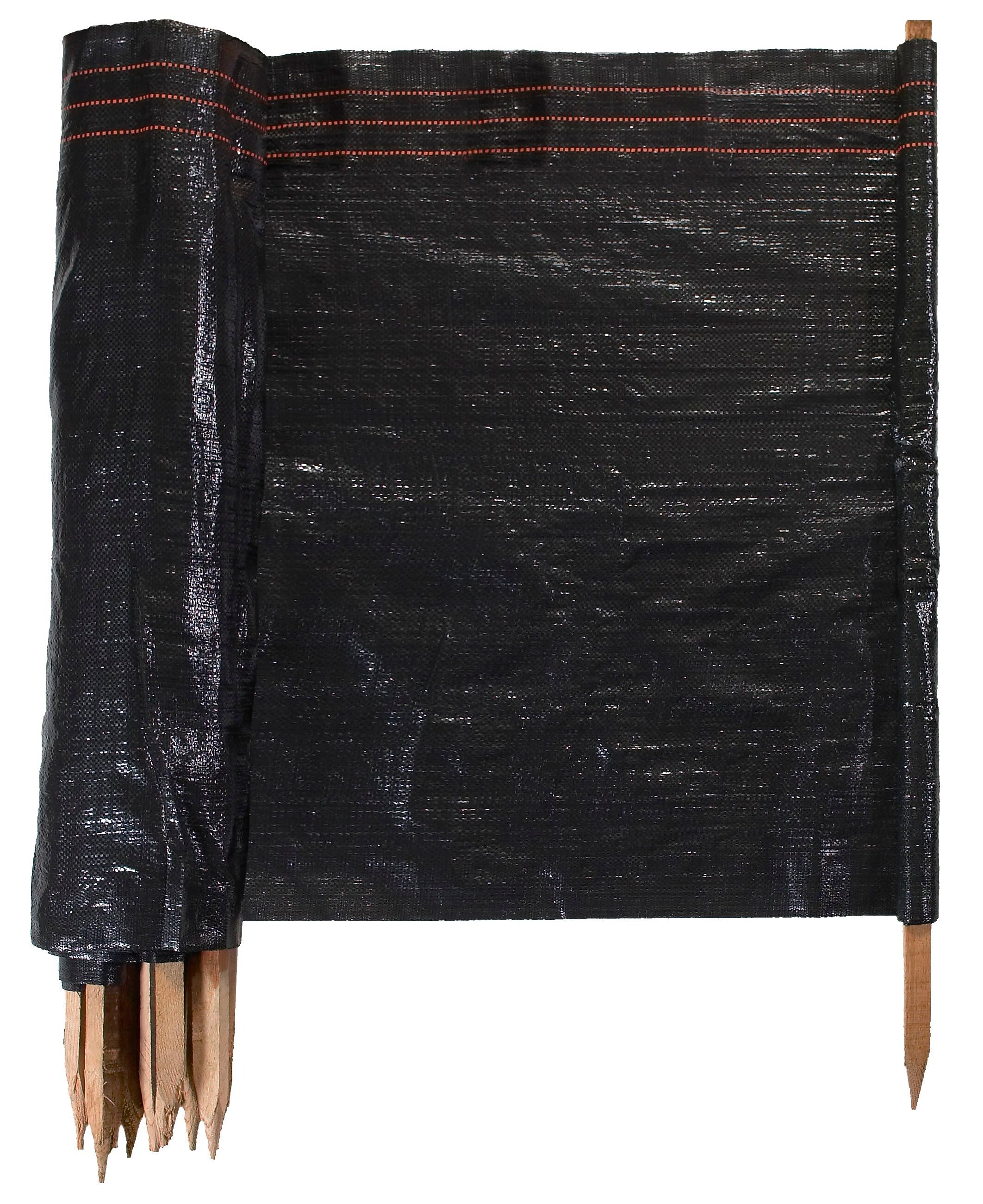 Mutual Industries 36" x 100'12" Fabric Safety Fence, Black (14987-3610)