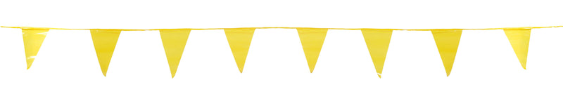 Mutual Industries Pennant Flag, 9" x 12" x 60', Yellow, 10/Pack